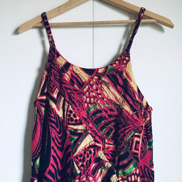 Pink Batik Womens Fairy Grunge Two Layer Handkerchief Hem Maxi Dress - Picture 6 of 16